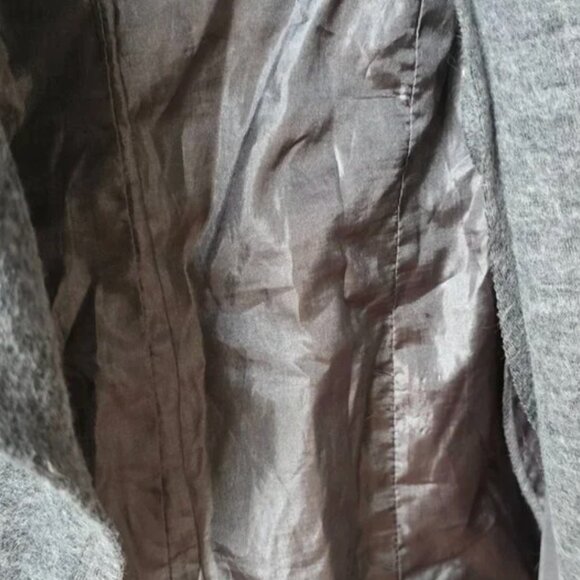 Piko 1988 Charcoal Gray Wool Lined Waterfall Duster Cardigan Jacket Size Large - Picture 5 of 7